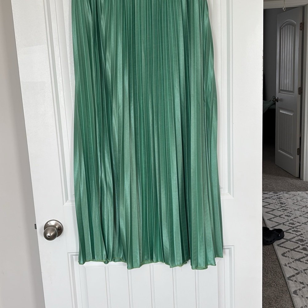 Chic Green A-Line Skirt